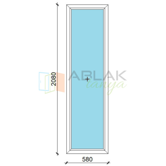 60x210 fix műanyag ablak 3 rétegű üveggel Gealan