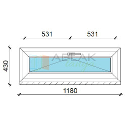 120x40 műanyag ablak, egyszárnyú, bukó 3 réteg Gealan 120x40 műanyag ablak, egyszárnyú, bukó 3 réteg Gealan