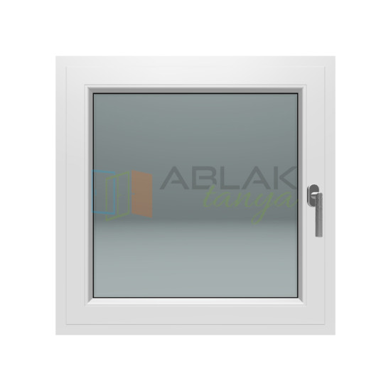 Gealan 90x90 egyszárnyú bukó-nyíló műanyag ablak 3 rétegű üveggel