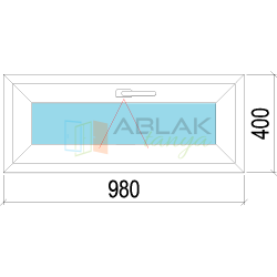 100x40 műanyag ablak, egyszárnyú, bukó 3 rétegű üveggel 100x40 műanyag ablak, egyszárnyú, bukó 3 rétegű üveggel