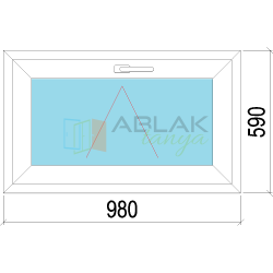 100x60 műanyag ablak, egyszárnyú, bukó 3 rétegű üveggel 100x60 műanyag ablak, egyszárnyú, bukó 3 rétegű üveggel