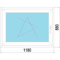 120x90 műanyag ablak, egyszárnyú, bukó/nyíló