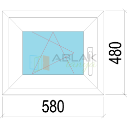 60x50 műanyag ablak, egyszárnyú, bukó/nyíló 60x50 műanyag ablak, egyszárnyú, bukó/nyíló
