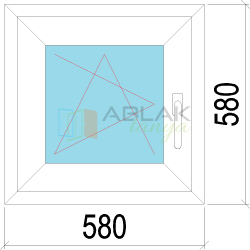 60x60 műanyag ablak, egyszárnyú, bukó/nyíló 60x60 műanyag ablak, egyszárnyú, bukó/nyíló