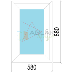 60x90 műanyag ablak, egyszárnyú, bukó/nyíló 60x90 műanyag ablak, egyszárnyú, bukó/nyíló