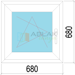 70x70 műanyag ablak, egyszárnyú, bukó/nyíló 70x70 műanyag ablak, egyszárnyú, bukó/nyíló