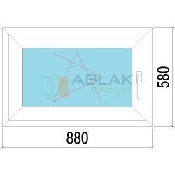 90x60 műanyag ablak, egyszárnyú, bukó/nyíló 90x60 műanyag ablak, egyszárnyú, bukó/nyíló