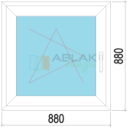 90x90 műanyag ablak, egyszárnyú, bukó/nyíló, 3 rétegű üveggel Decco 83 90x90 műanyag ablak, egyszárnyú, bukó/nyíló, 3 rétegű üveggel Decco 83