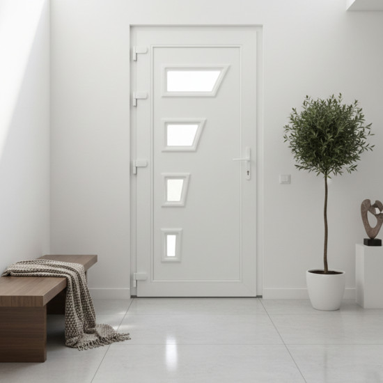 Belinda erősített műanyag bejárati ajtó Gealan 3 réteg