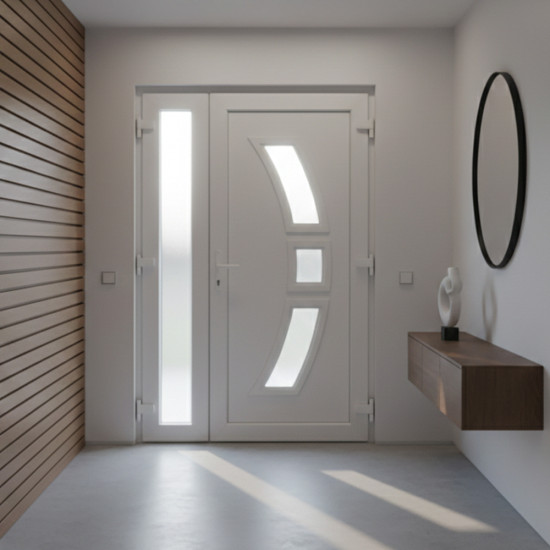 Samba kétszárnyú műanyag bejárati ajtó Gealan