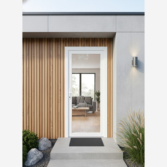 3 rétegű erősített Tele üveges műanyag bejárati ajtó Gealan 3 rétegű erősített Tele üveges műanyag bejárati ajtó Gealan